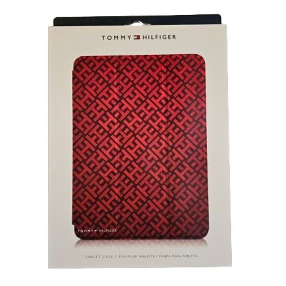 Tommy Hilfiger Red Monogram Print IPad Tablet Case - Picture 1 of 8
